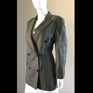 Michael Kors Glen Plaid Double Breasted Blazer S12